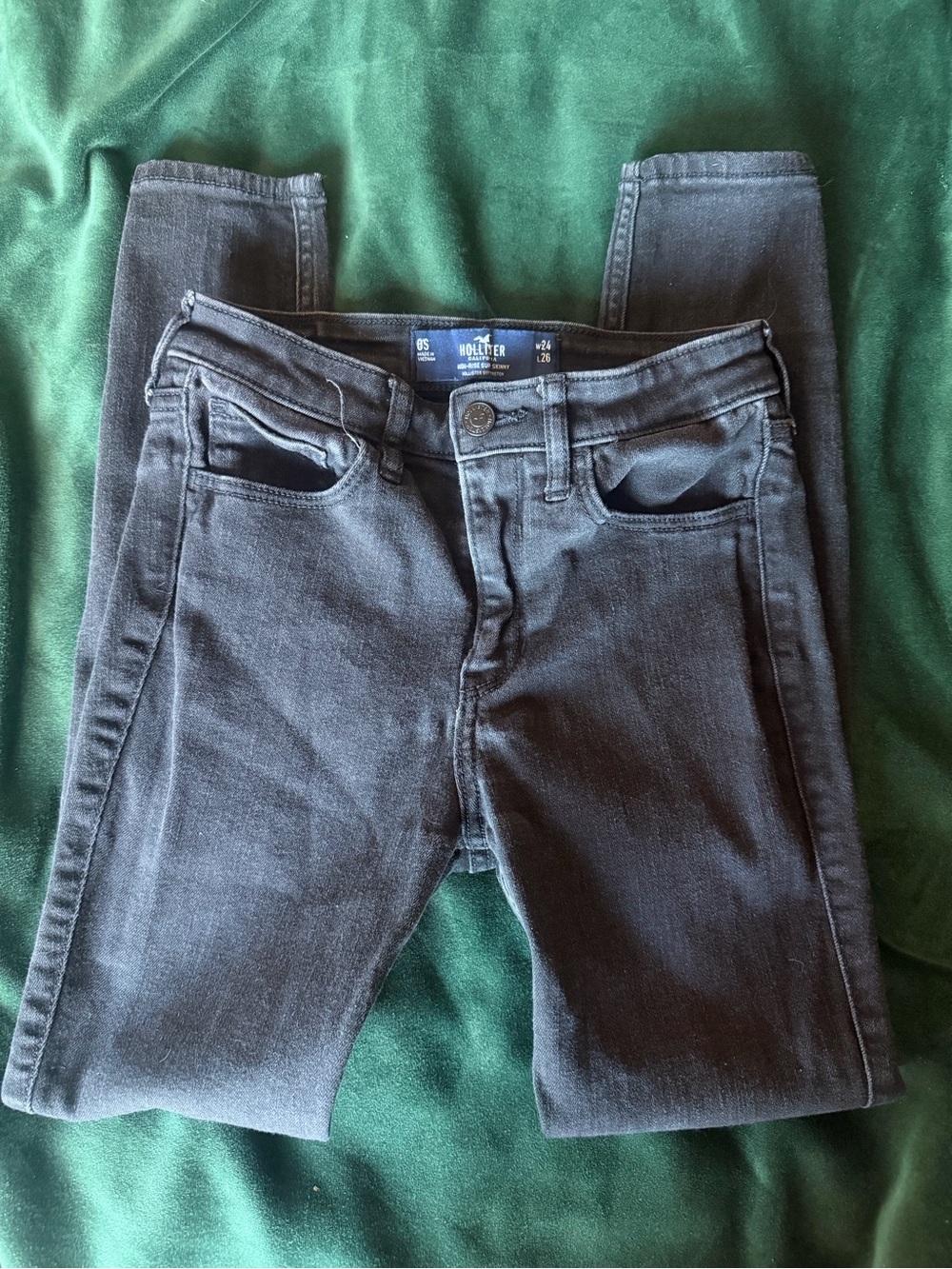 Hollister Charcoal Skinny Jeans sz0S